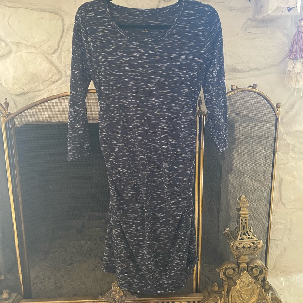 Black and white maternity dress